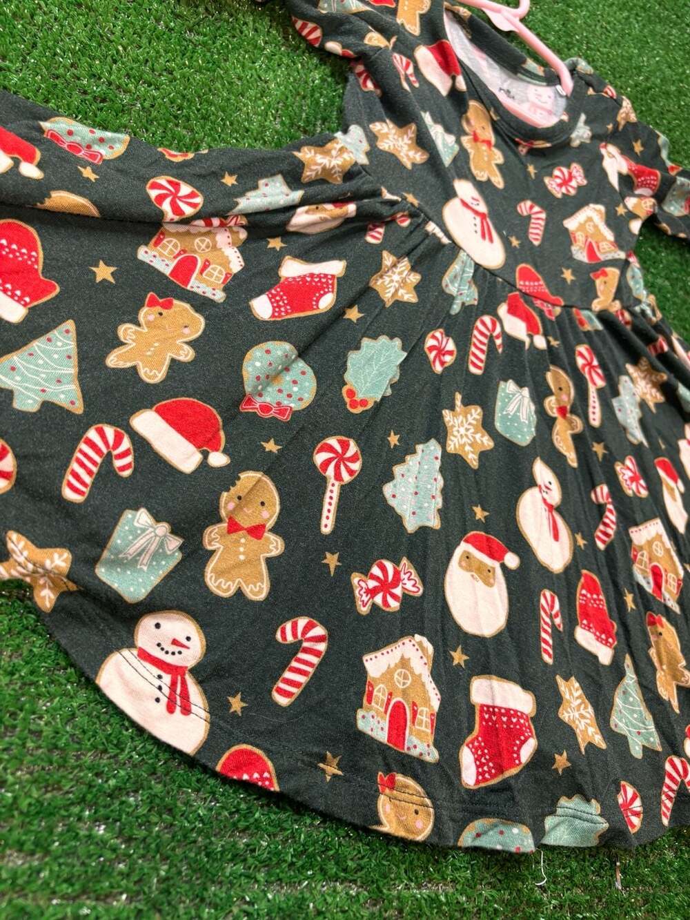 Millie + Roo Christmas Twirl Dress Size 12-24 Months Gingerbread Holiday